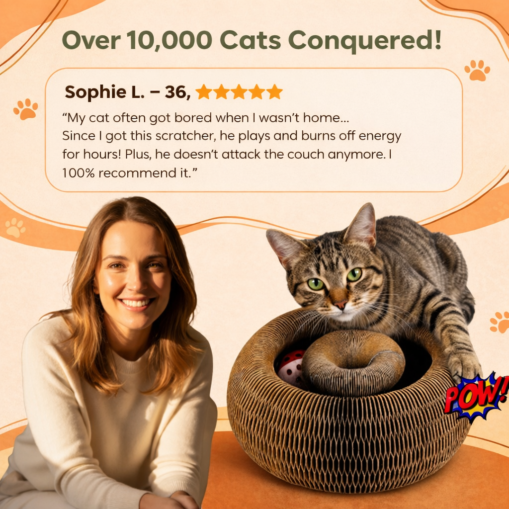 KITTYSPIN™ | 2-IN-1 SCRATCHER & SPINNING TOY