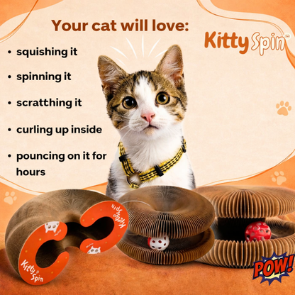 KITTYSPIN™ | 2-IN-1 SCRATCHER & SPINNING TOY